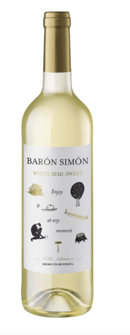 Вино Baron Simon White Semi-Sweet н/солод. біле 10.5% 0.75 л